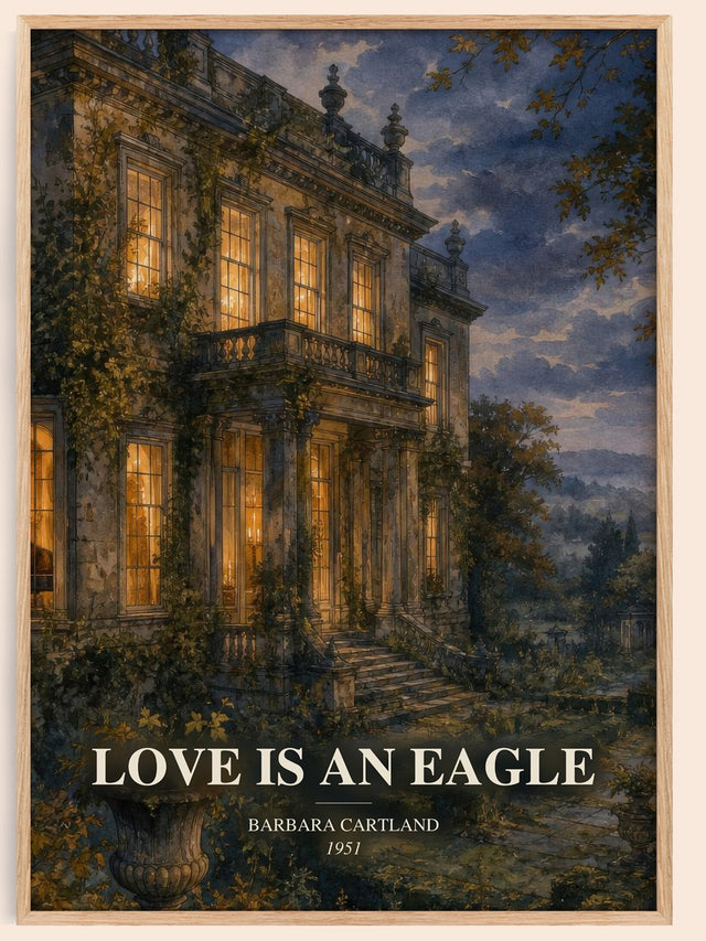 Love Is An Eagle Book Watercolour Illustration by Barbara Cartland