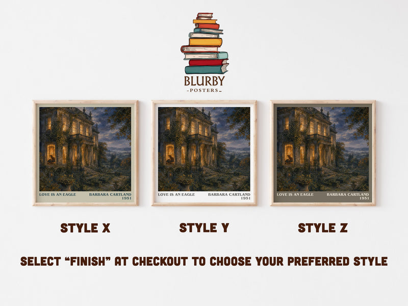 Love Is An Eagle literary print in frame leaning in hallway – romance wall art