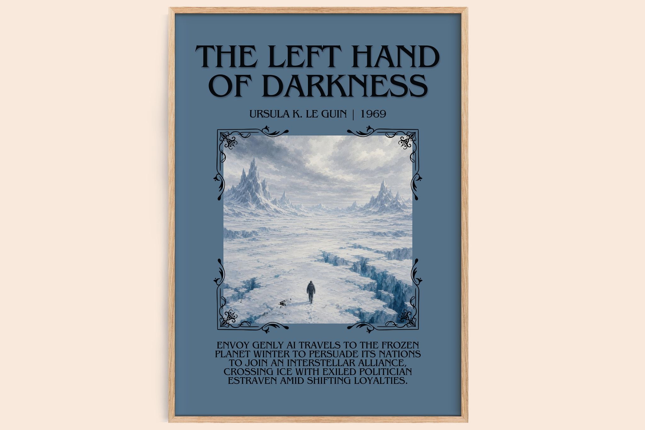 The Left Hand of Darkness Minimalist Book Poster by Ursula K. Le Guin