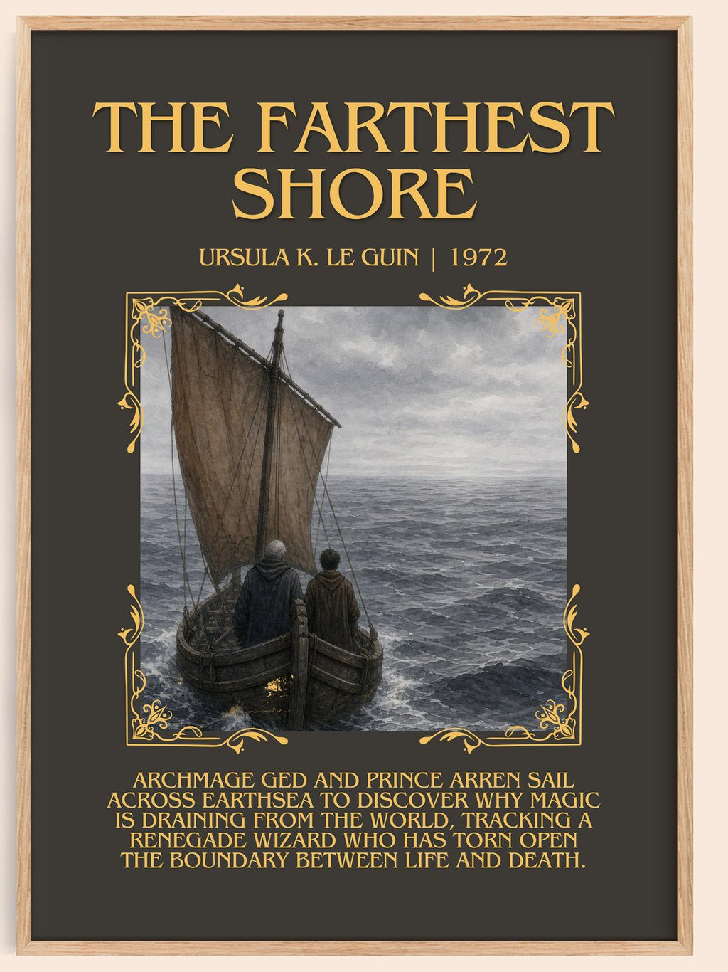 The Farthest Shore Minimalist Book Poster by Ursula K. Le Guin – book poster
