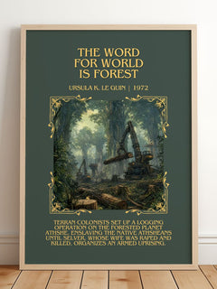 Word for World Is Forest Minimalist Book Poster by Ursula K. Le Guin – image 2