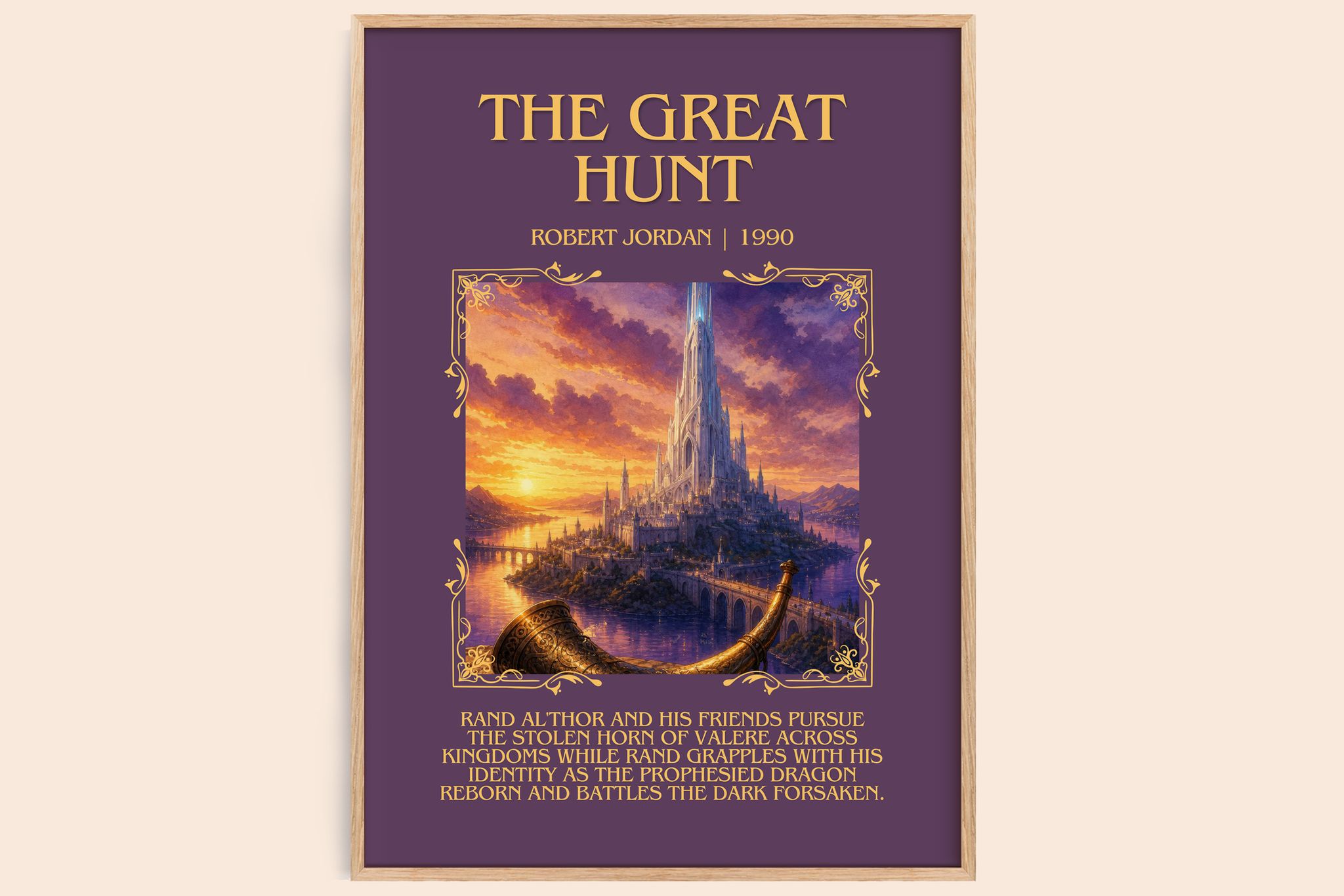 The Great Hunt Minimalist Book Poster by Robert Jordan