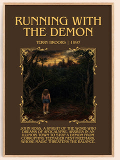 Running with the Demon Minimalist Book Poster by Terry Brooks – image 1