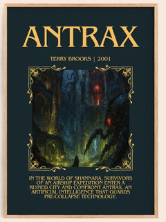 Antrax Minimalist Book Poster by Terry Brooks – image 1