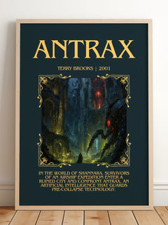Antrax Minimalist Book Poster by Terry Brooks – image 2