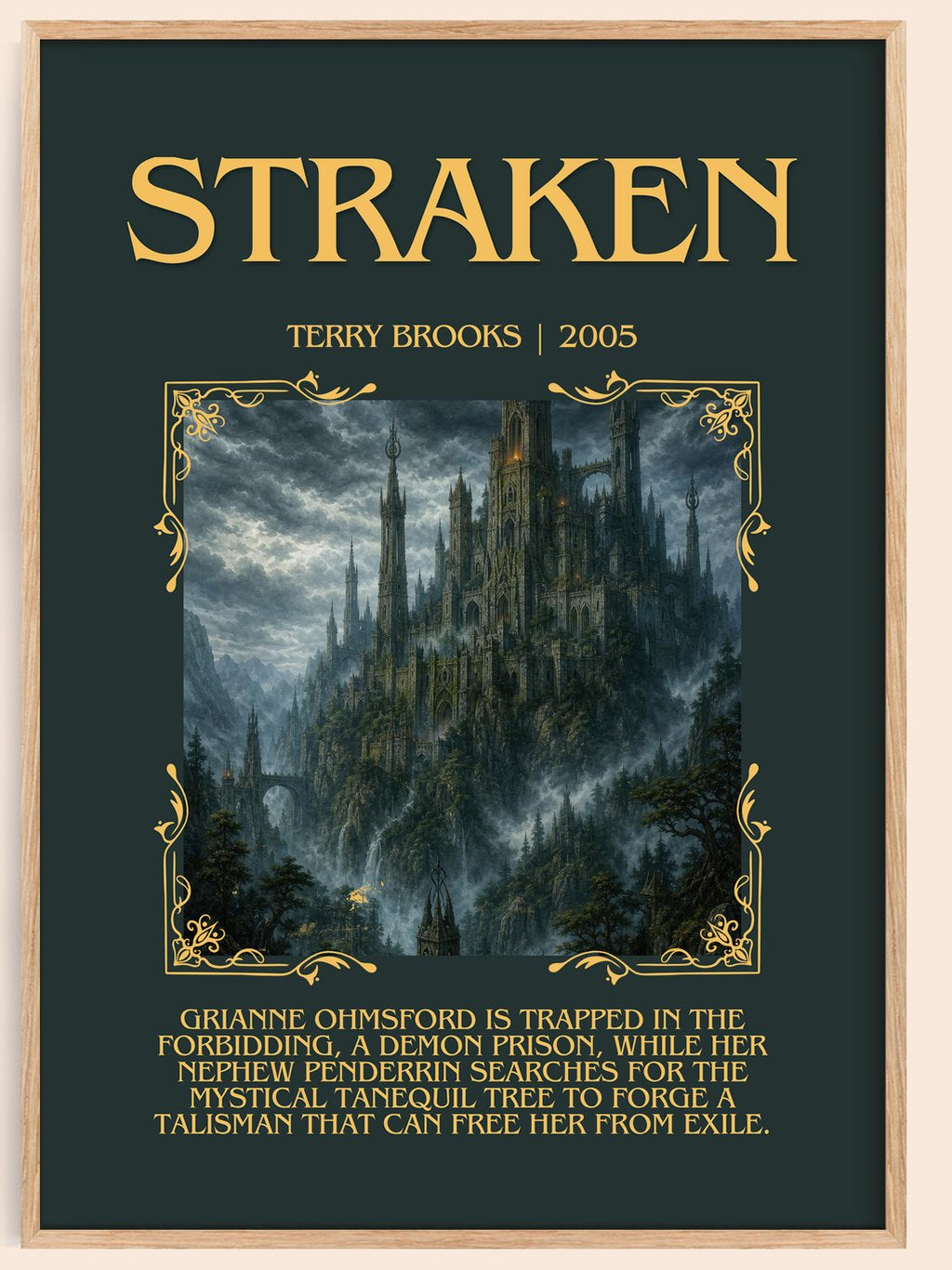 Straken Minimalist Book Poster by Terry Brooks – book poster
