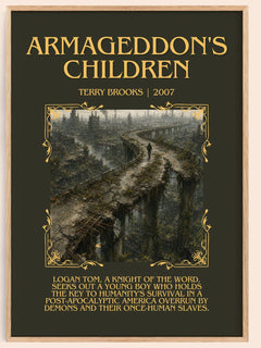 Armageddon's Children Minimalist Book Poster by Terry Brooks – image 1