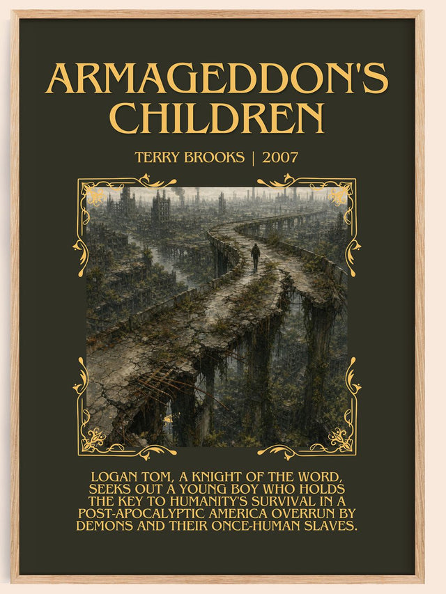 Armageddon's Children Minimalist Book Poster by Terry Brooks