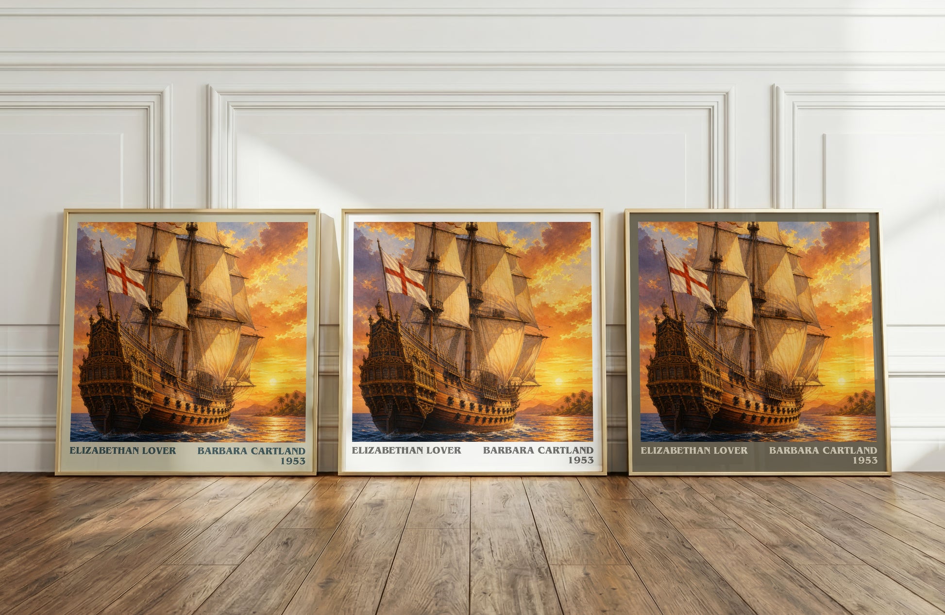 Elizabethan Lover literary art print colour and style options – Barbara Cartland book art