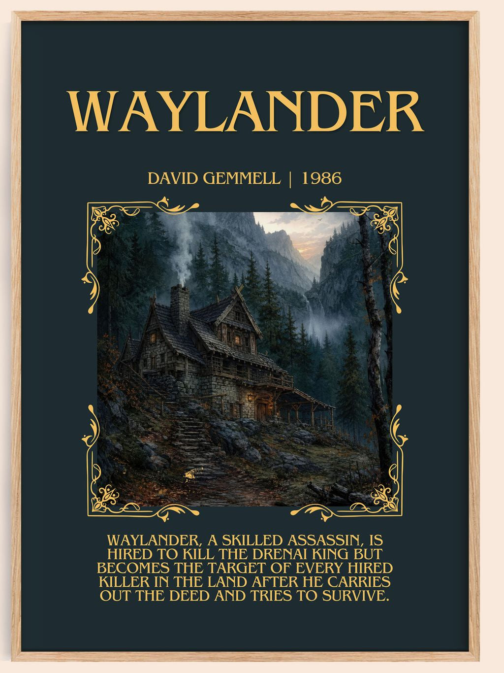 Waylander Minimalist Book Poster by David Gemmell – book poster