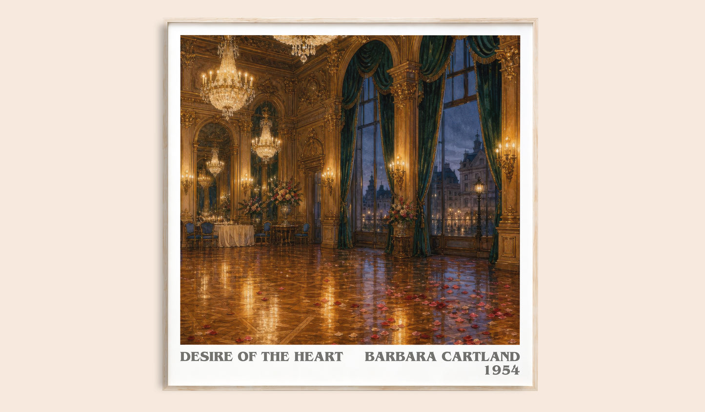 Desire Of The Heart literary book poster by Barbara Cartland – framed literary art print
