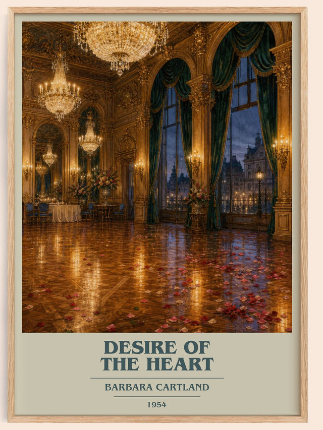 Desire Of The Heart Book Cover Poster by Barbara Cartland