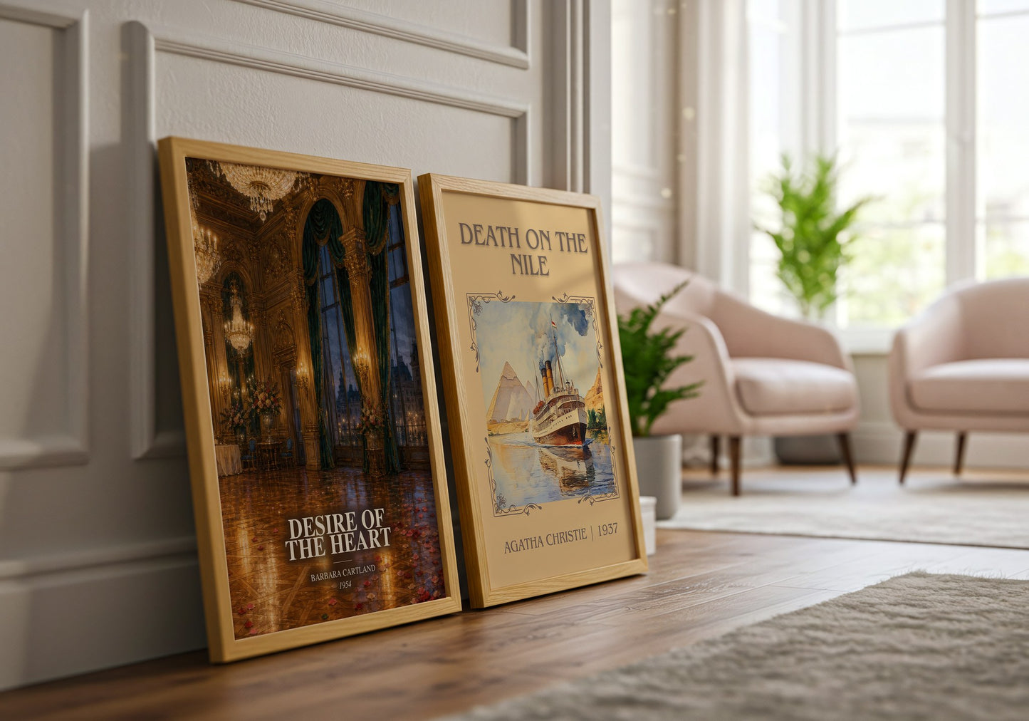 Desire Of The Heart watercolour print framed by window – literary home decor