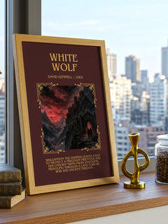 White Wolf Minimalist Book Poster by David Gemmell – image 3