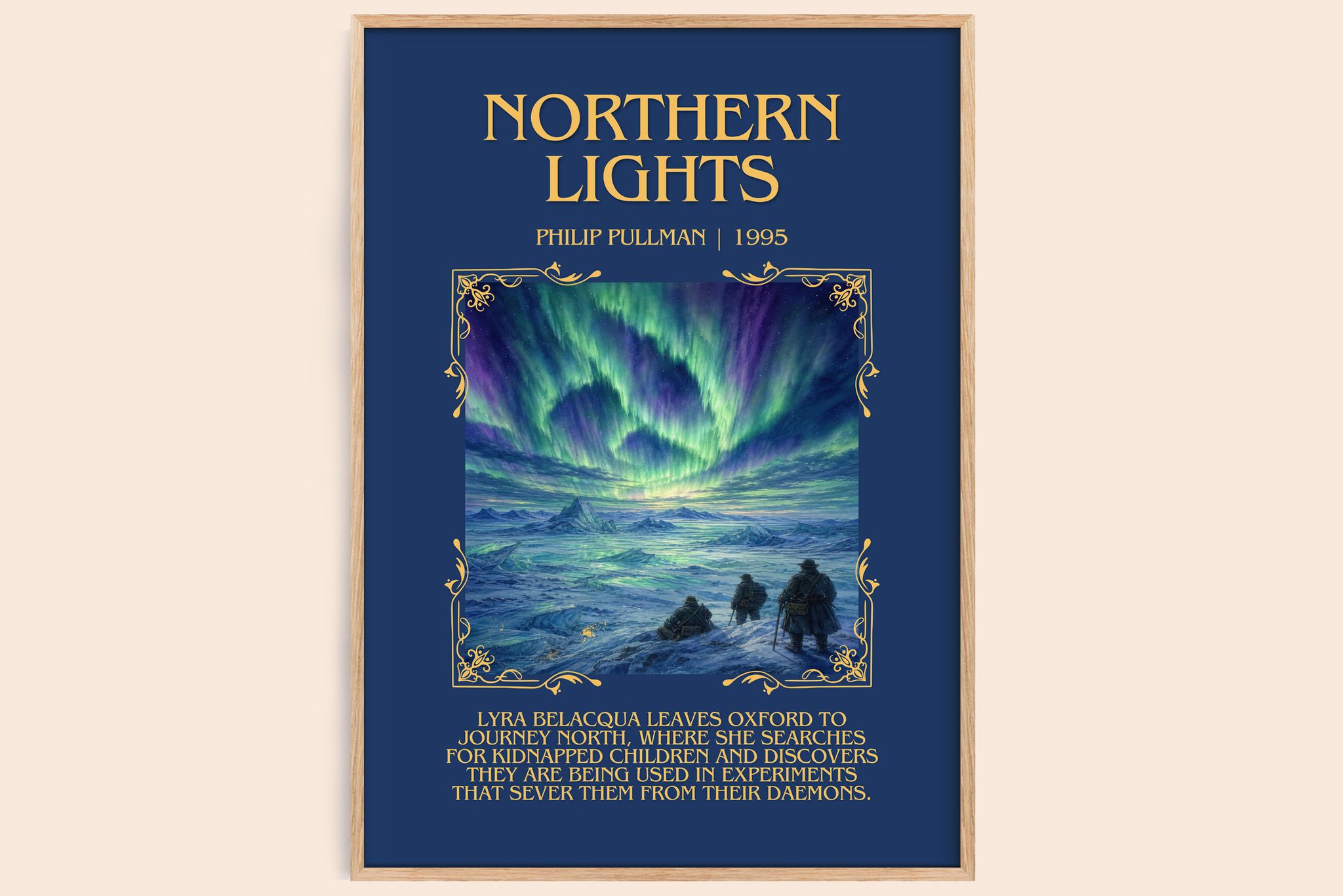 Northern Lights Minimalist Book Poster by Philip Pullman