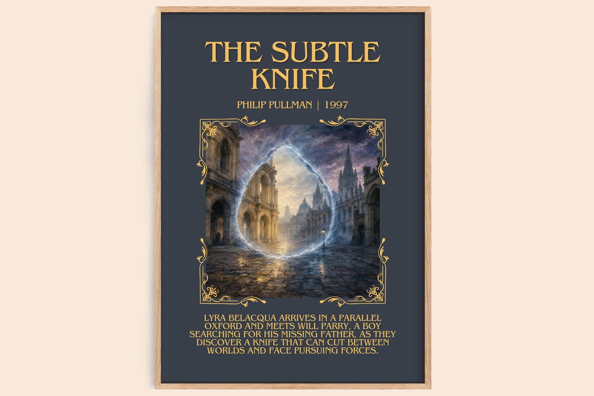 The Subtle Knife Minimalist Book Poster by Philip Pullman