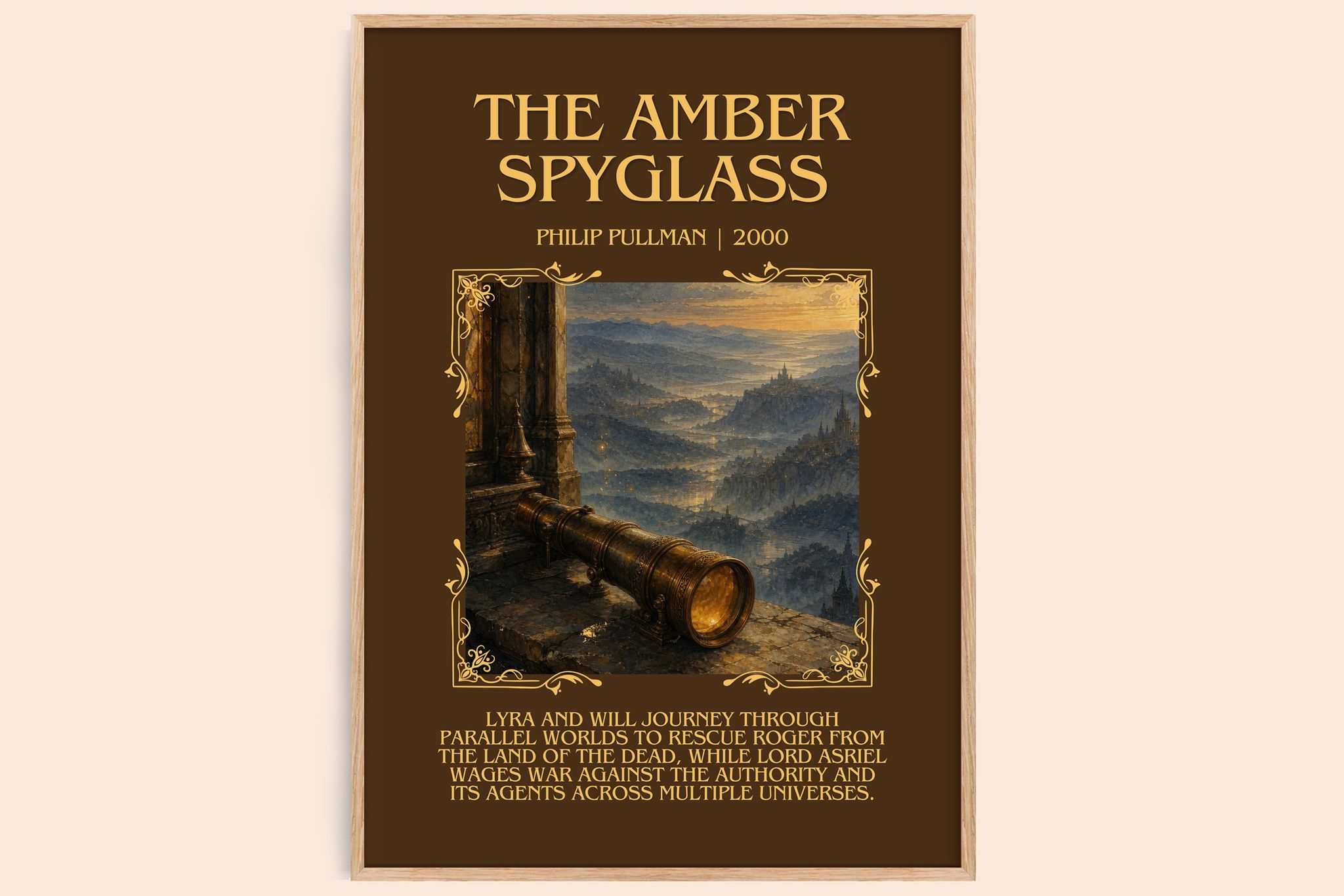 The Amber Spyglass Minimalist Book Poster by Philip Pullman