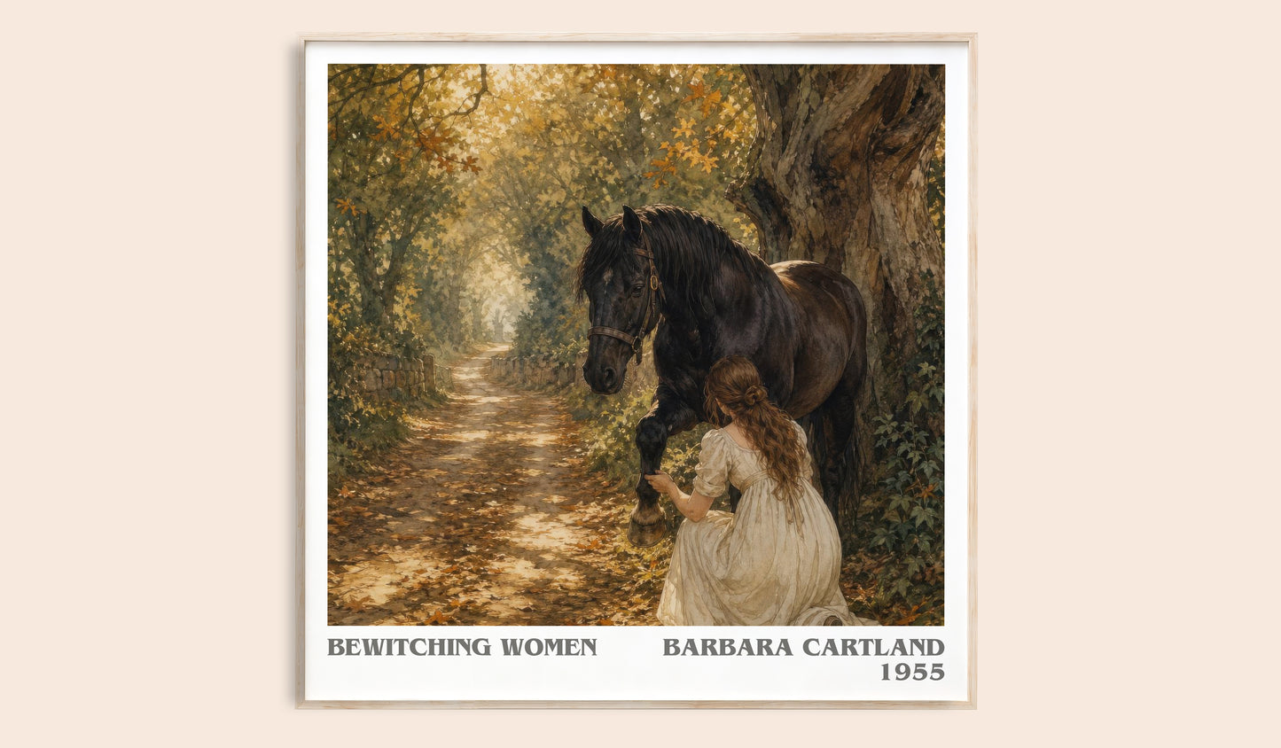Bewitching Women literary book poster by Barbara Cartland – framed literary art print