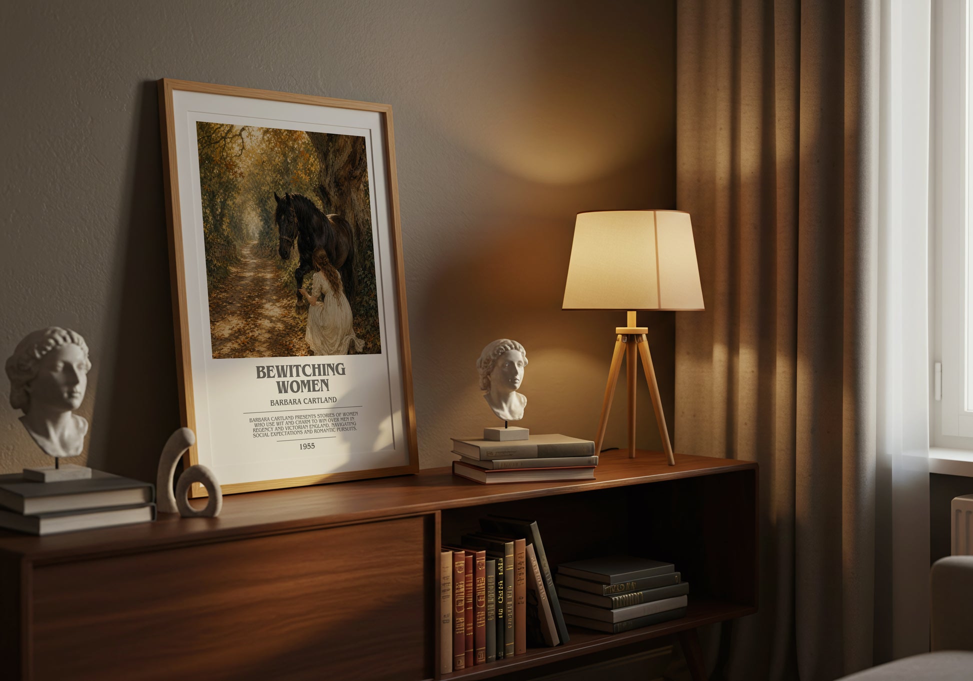 Bewitching Women bookish book poster framed on wall – romance wall art