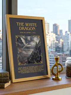 The White Dragon Minimalist Book Poster by Anne McCaffrey – image 3
