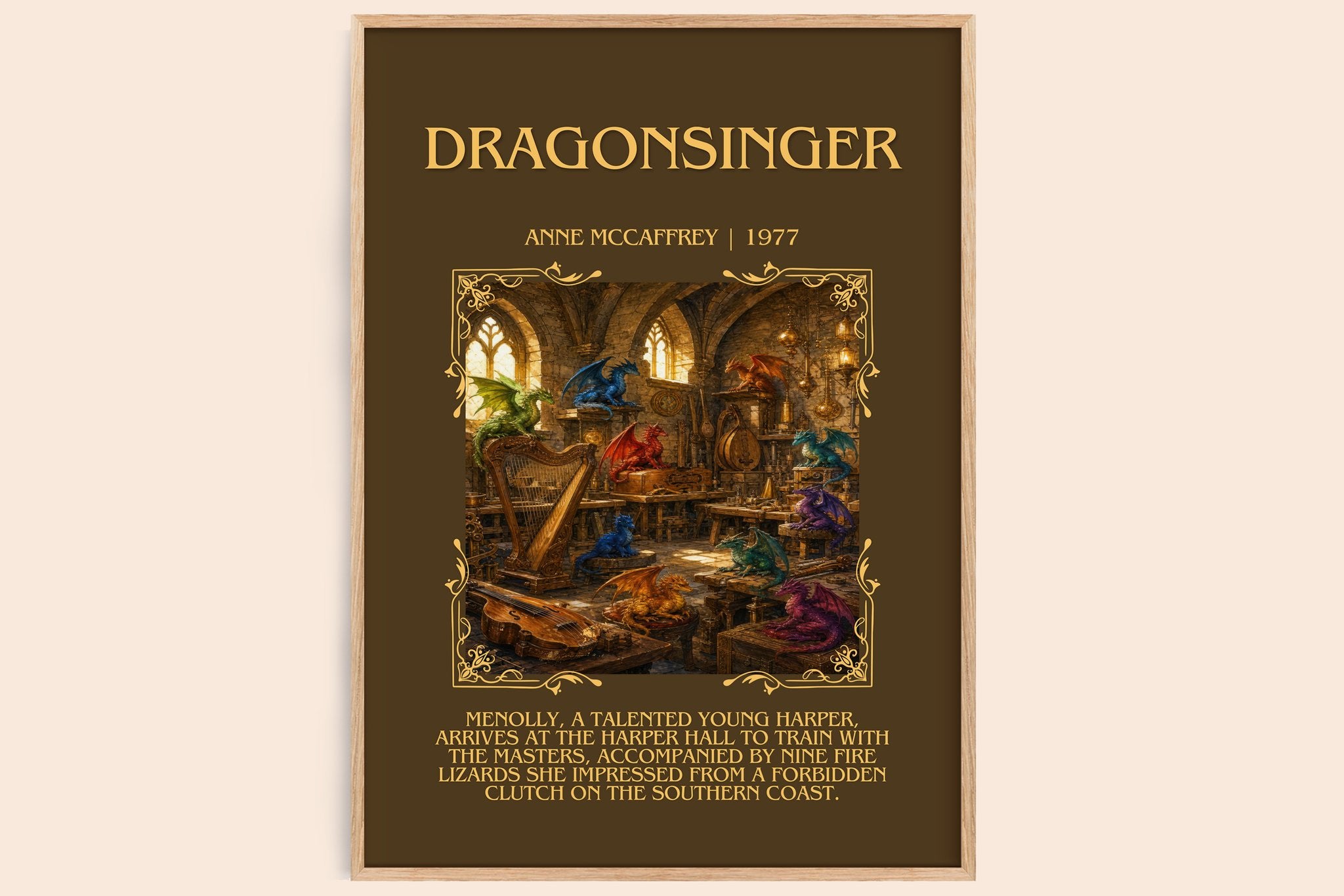 Dragonsinger Minimalist Book Poster by Anne McCaffrey