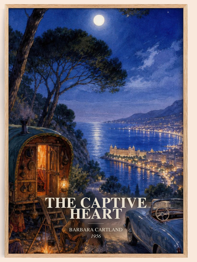 The Captive Heart Book Watercolour Illustration by Barbara Cartland