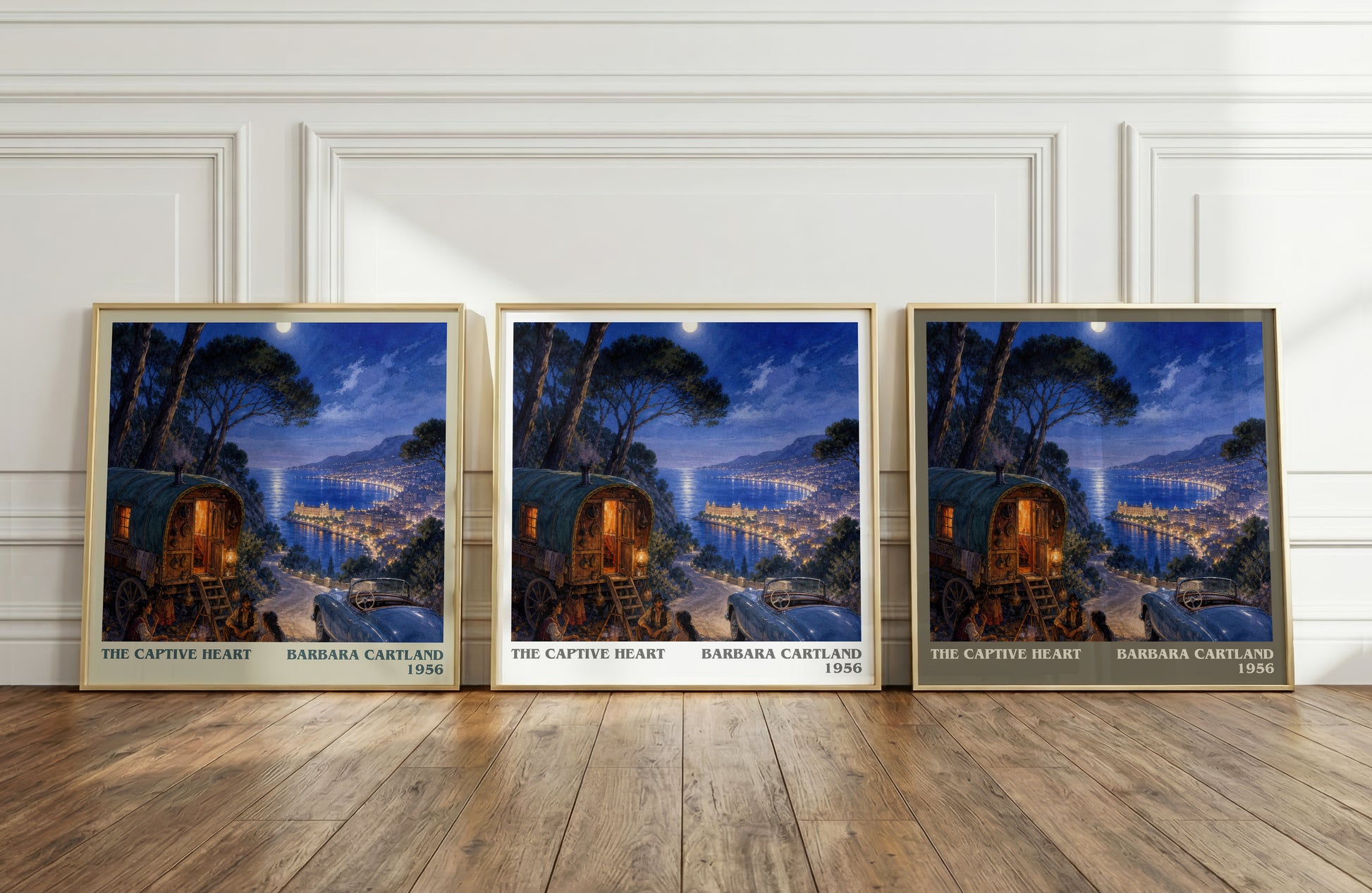 The Captive Heart literary art print colour and style options – Barbara Cartland book art