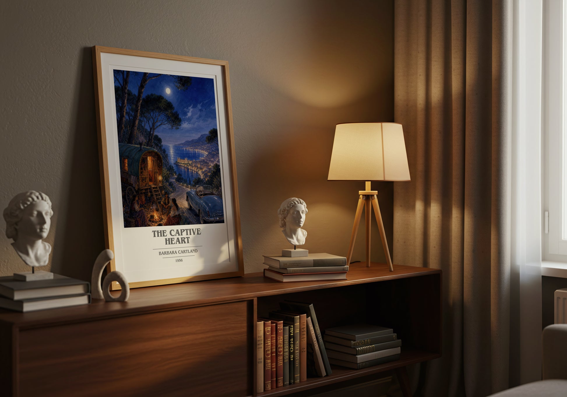 The Captive Heart book cover book poster framed on wall – romance wall art