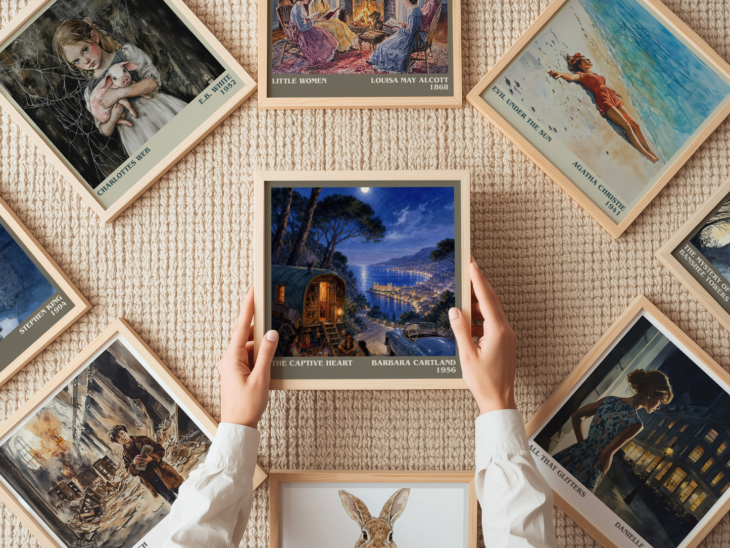 The Captive Heart literary book poster framed on wall – romance wall art