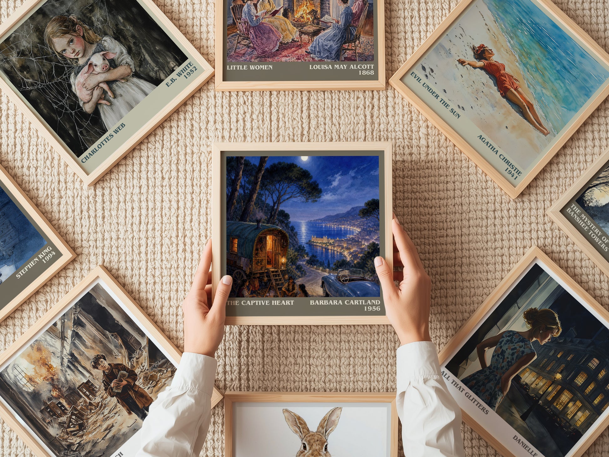 The Captive Heart literary book poster framed on wall – romance wall art