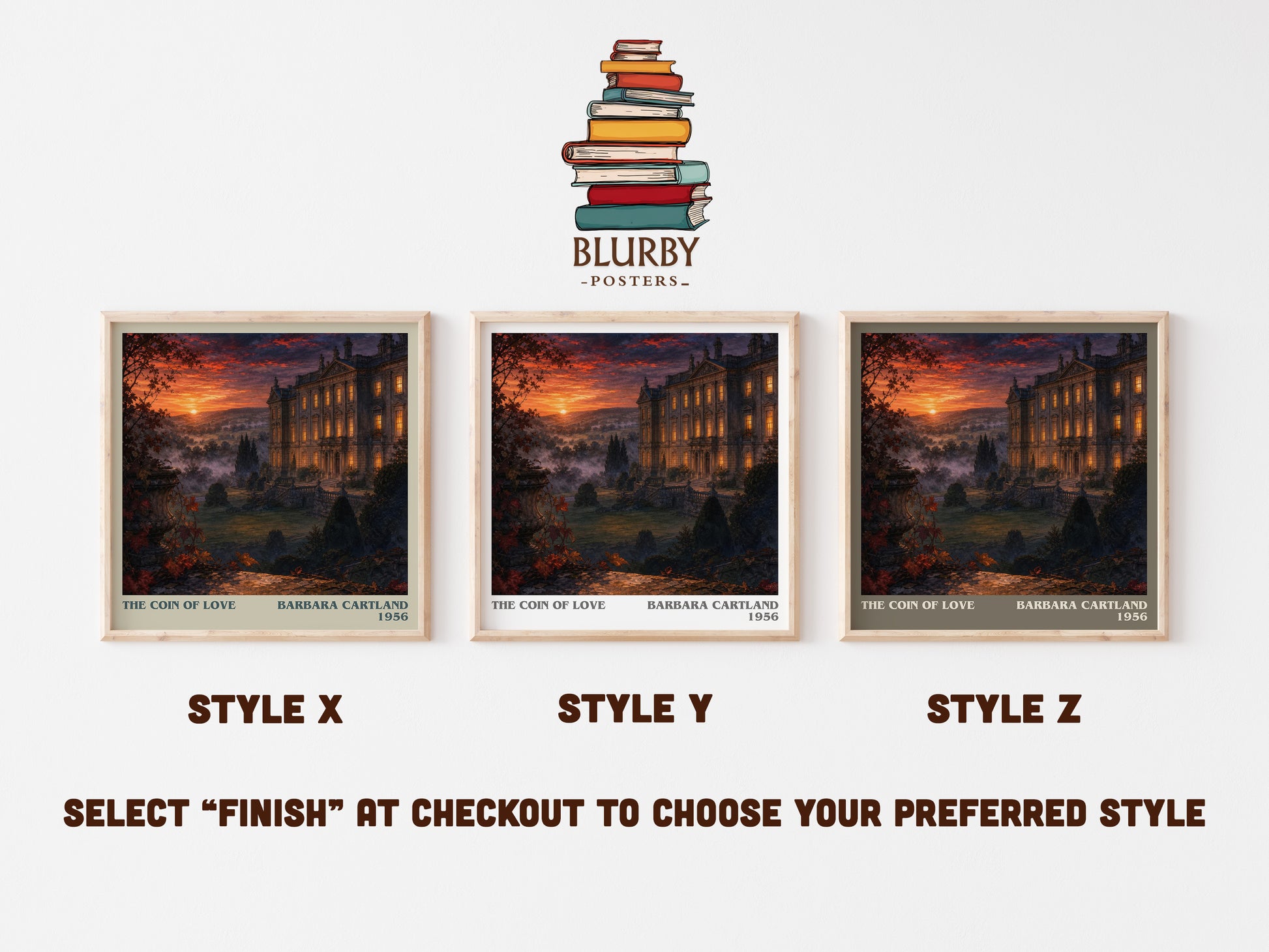 The Coin Of Love literary print in frame leaning in hallway – romance wall art