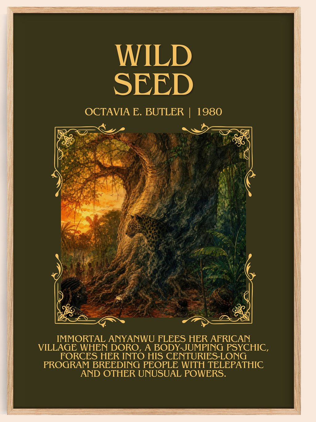 Wild Seed Minimalist Book Poster by Octavia E. Butler – book poster