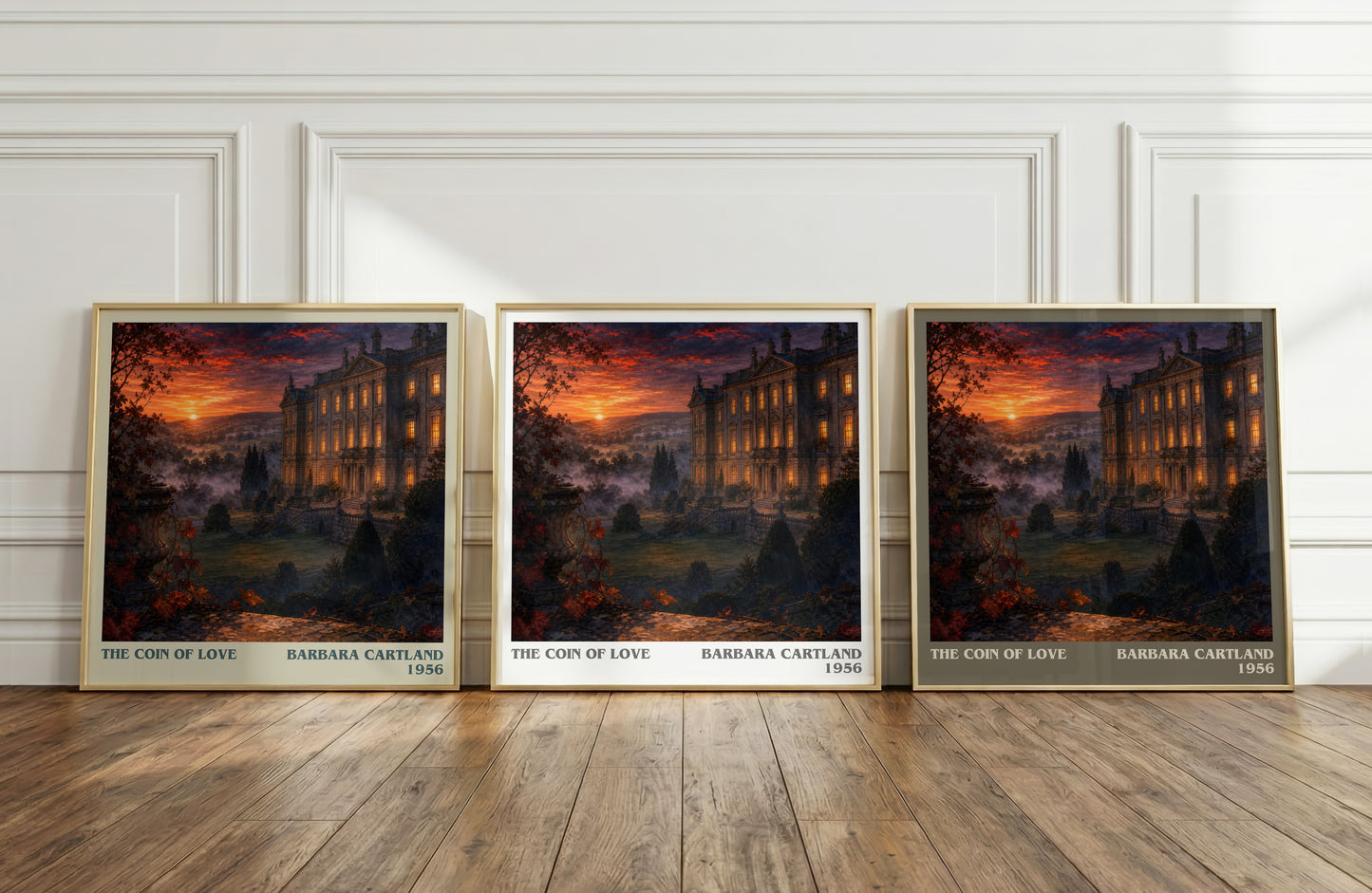 The Coin Of Love literary art print colour and style options – Barbara Cartland book art
