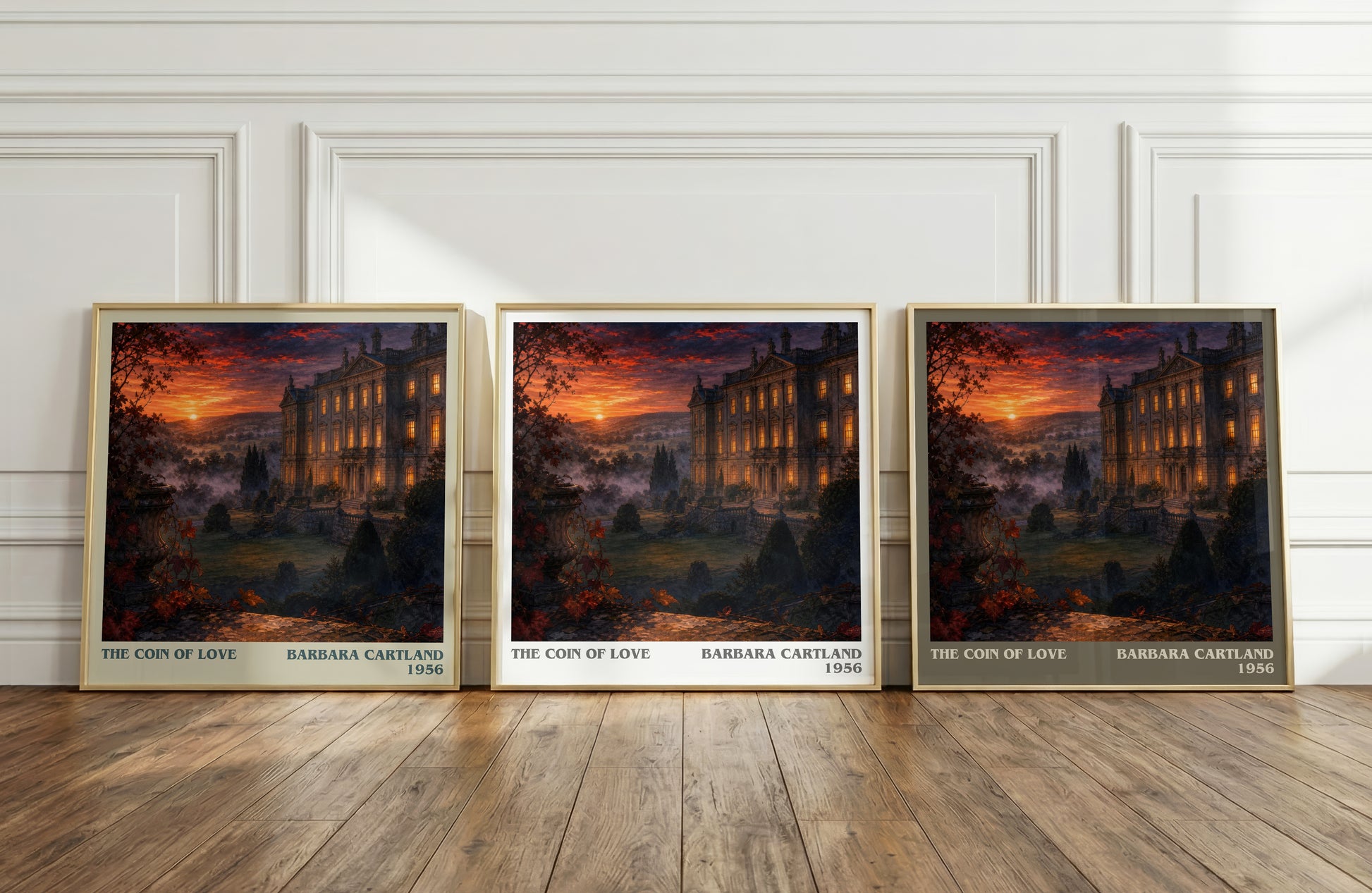 The Coin Of Love literary art print colour and style options – Barbara Cartland book art