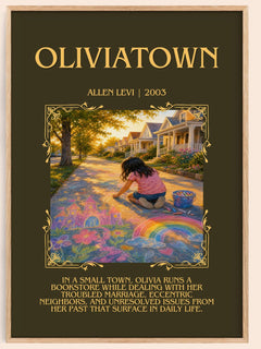 Oliviatown Minimalist Book Poster by Allen Levi – image 1