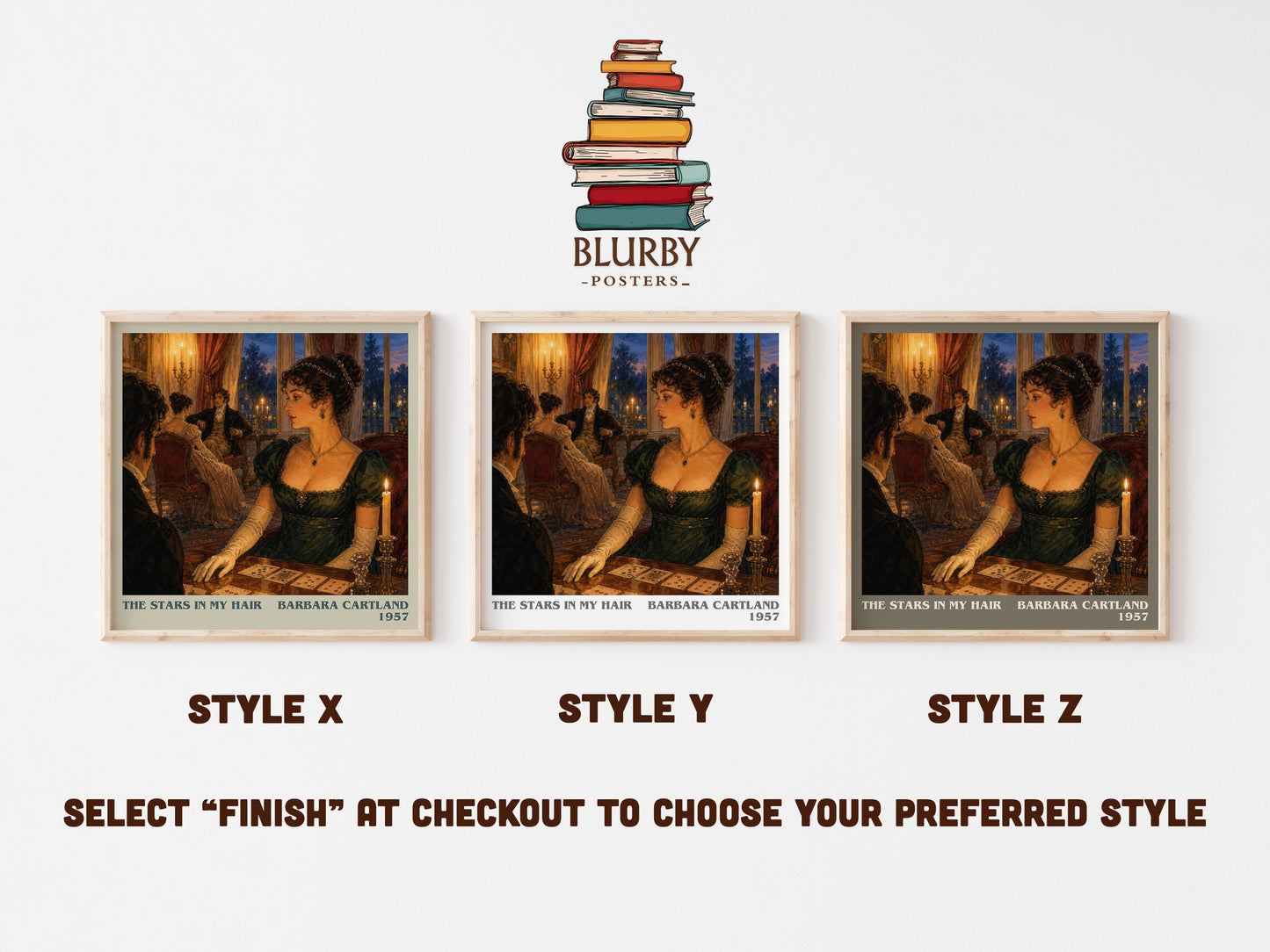 The Stars In My Hair literary print in frame leaning in hallway – romance wall art