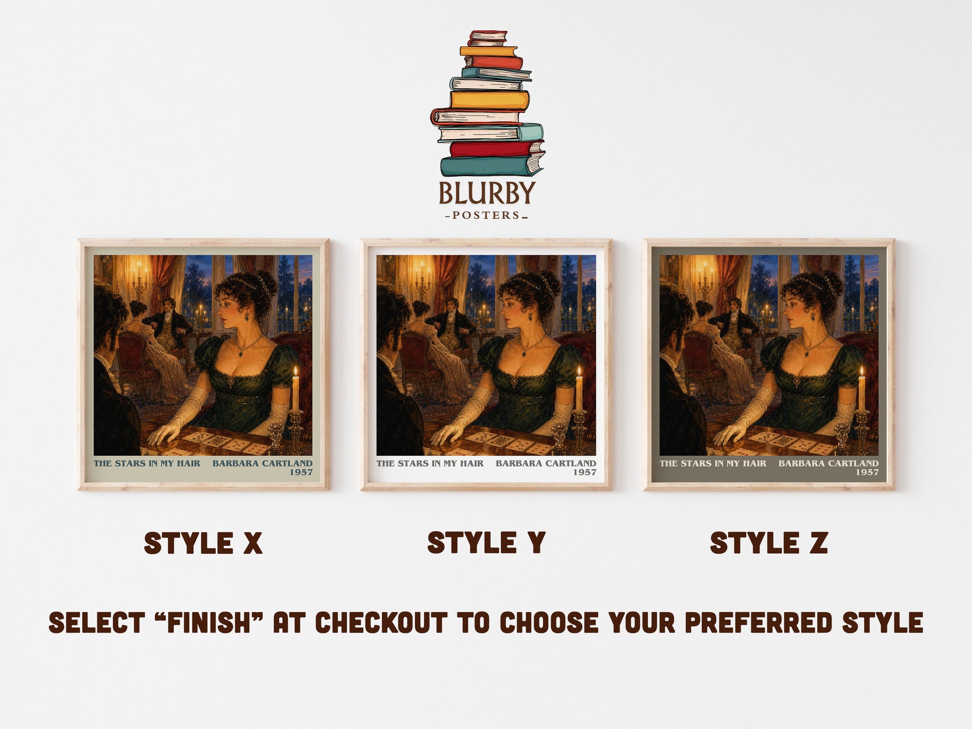 The Stars In My Hair literary print in frame leaning in hallway – romance wall art