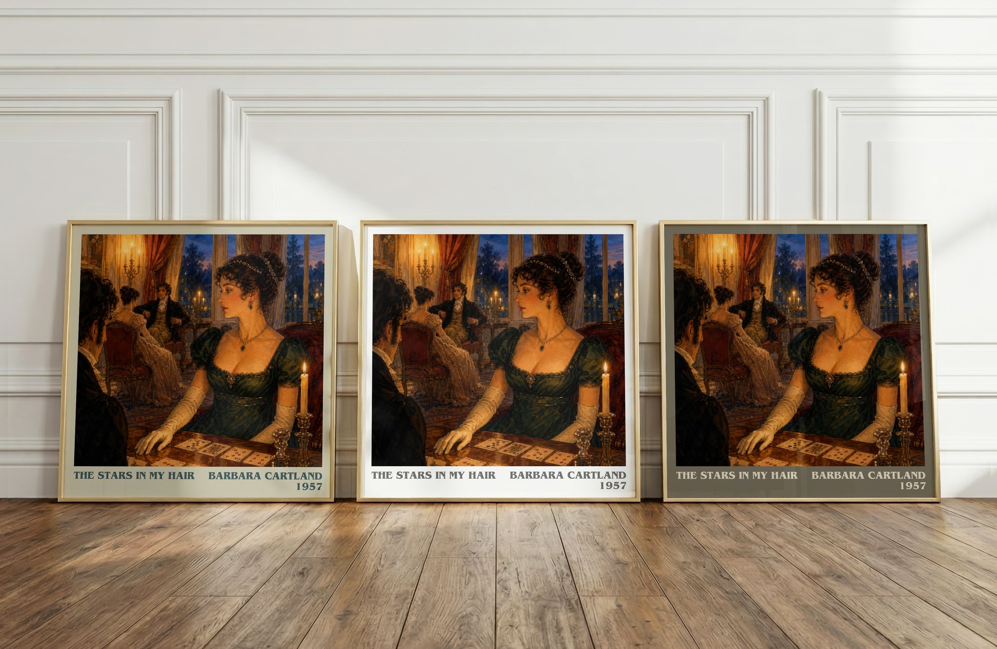 The Stars In My Hair literary art print colour and style options – Barbara Cartland book art
