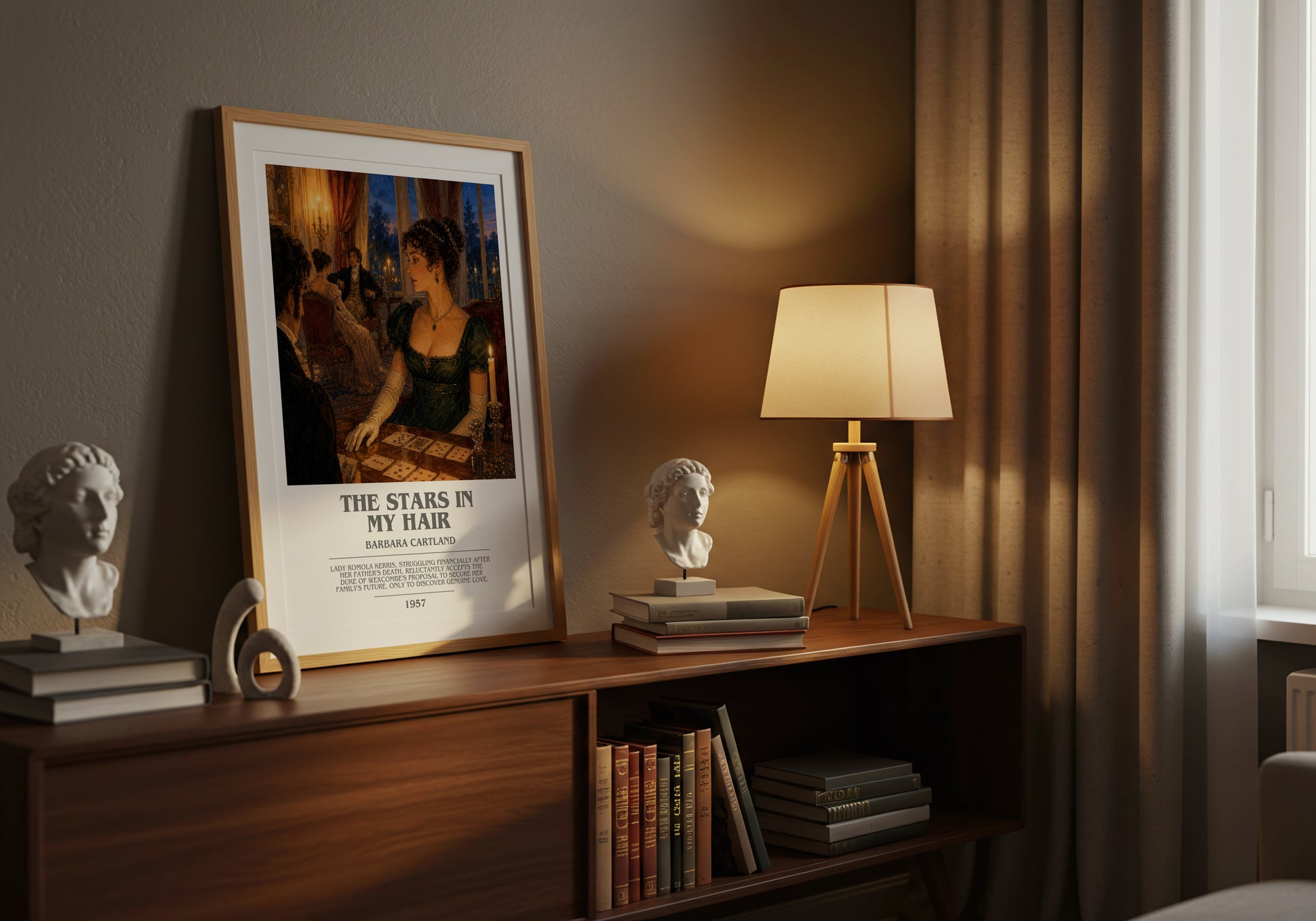 The Stars In My Hair bookish book poster framed on wall – romance wall art