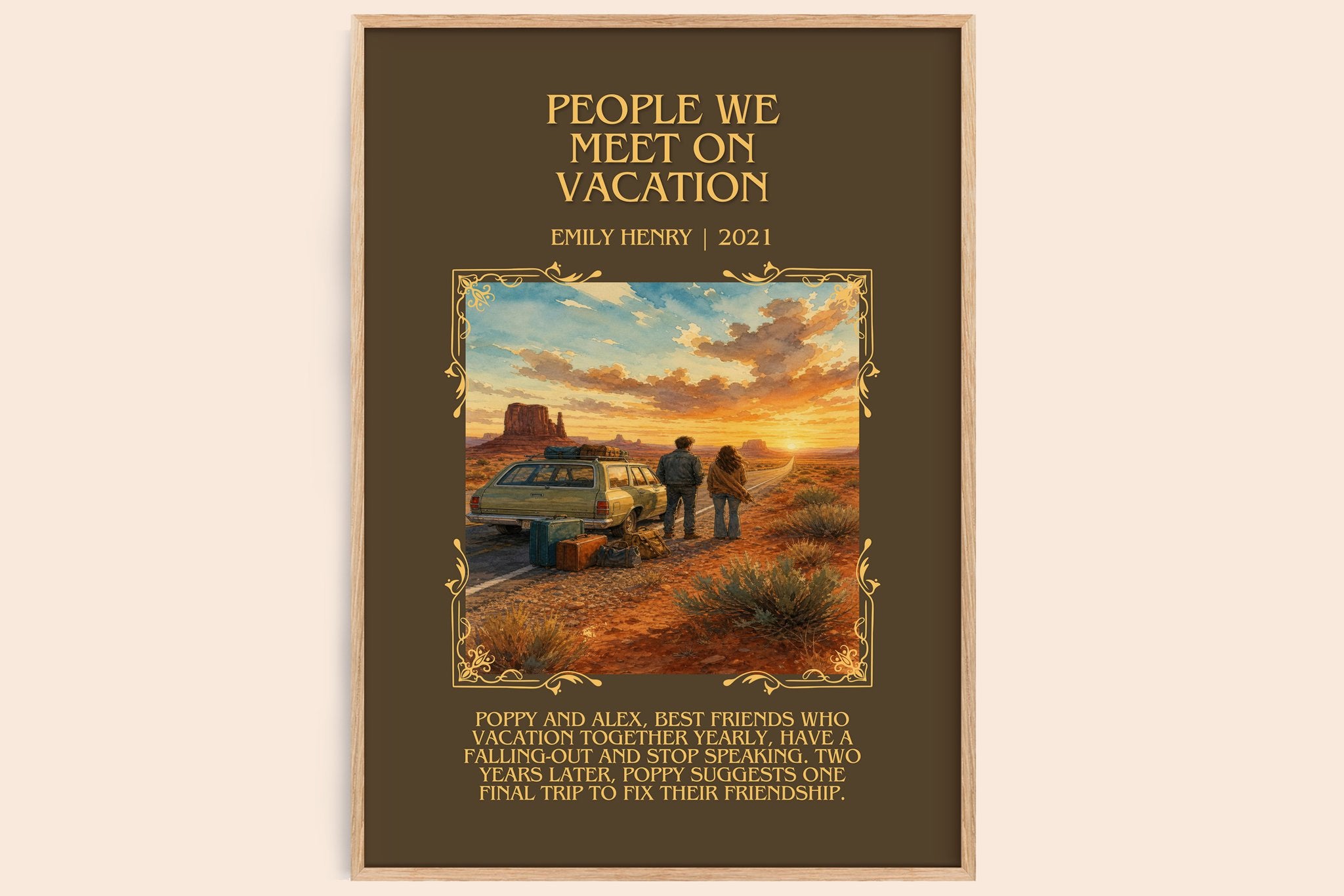 People We Meet on Vacation Minimalist Book Poster by Emily Henry