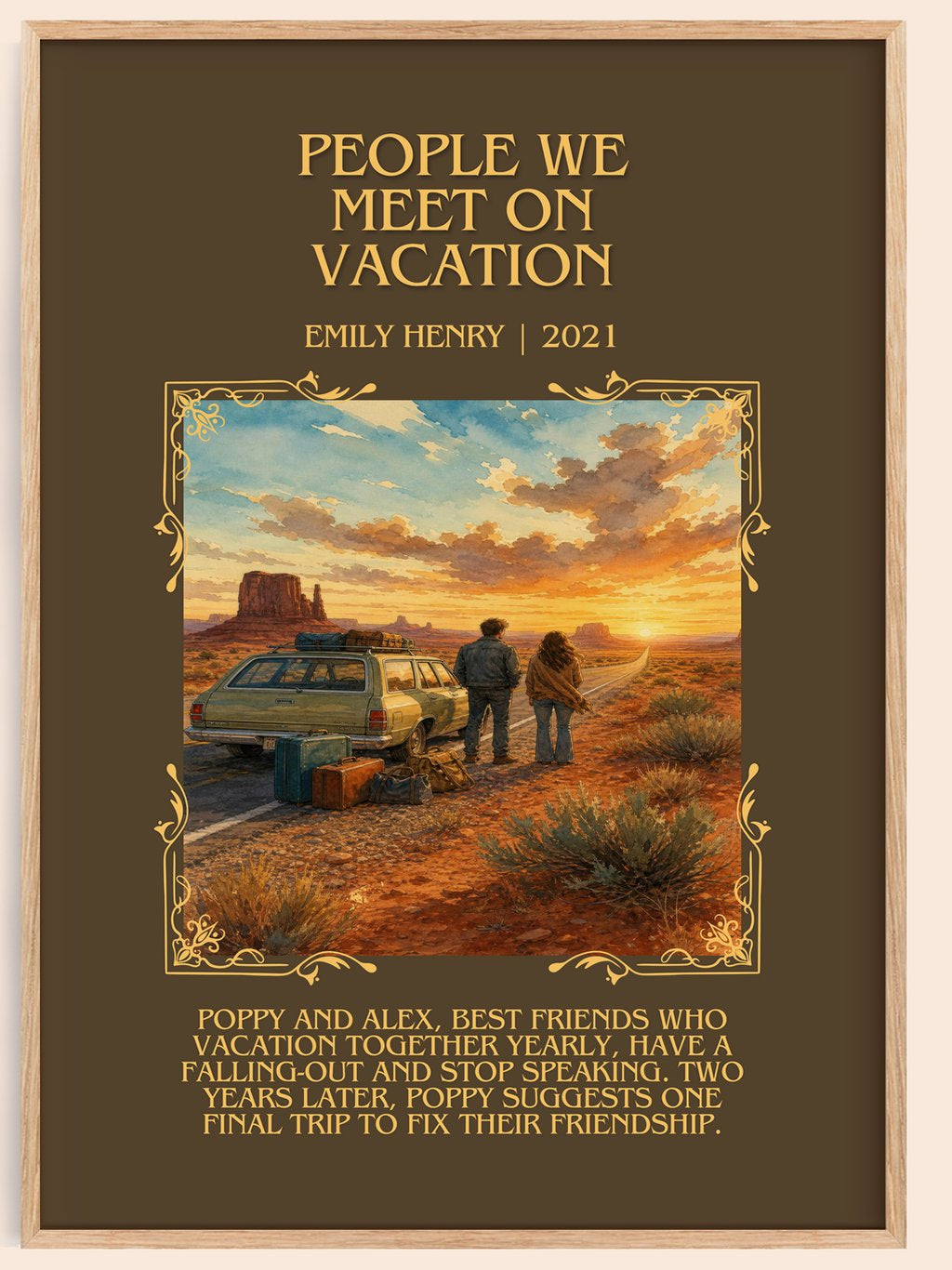 People We Meet on Vacation Minimalist Book Poster by Emily Henry – book poster