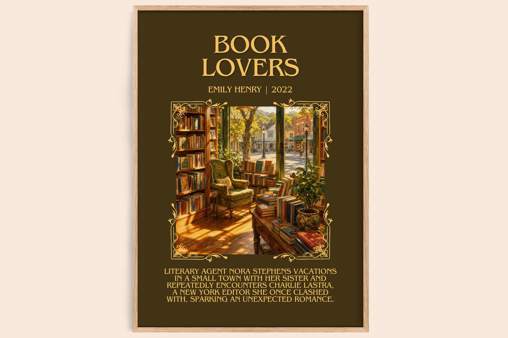 Book Lovers Minimalist Book Poster by Emily Henry