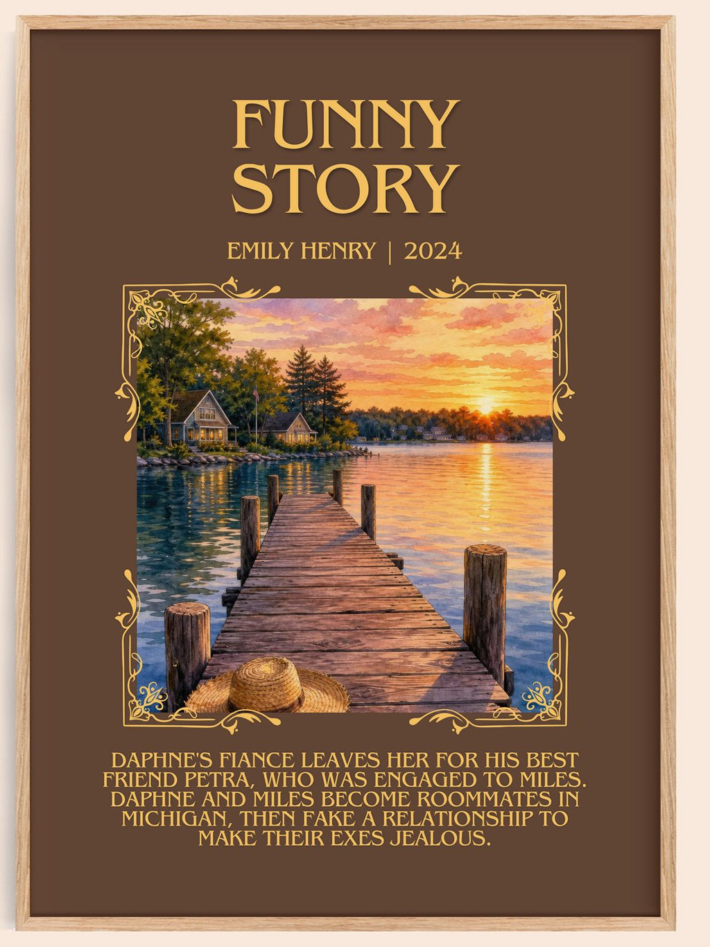 Funny Story Minimalist Book Poster by Emily Henry – book poster