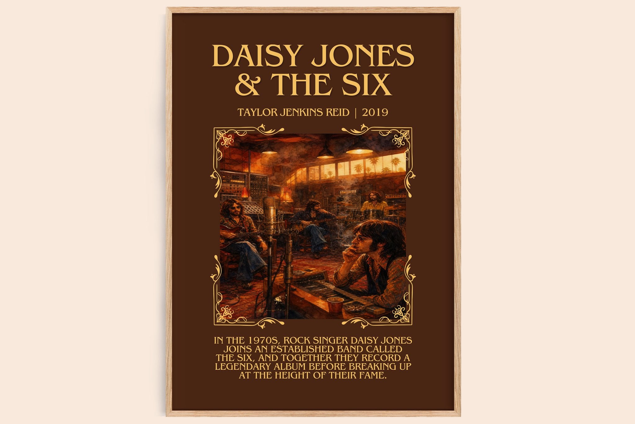 Daisy Jones & The Six Minimalist Book Poster by Taylor Jenkins Reid