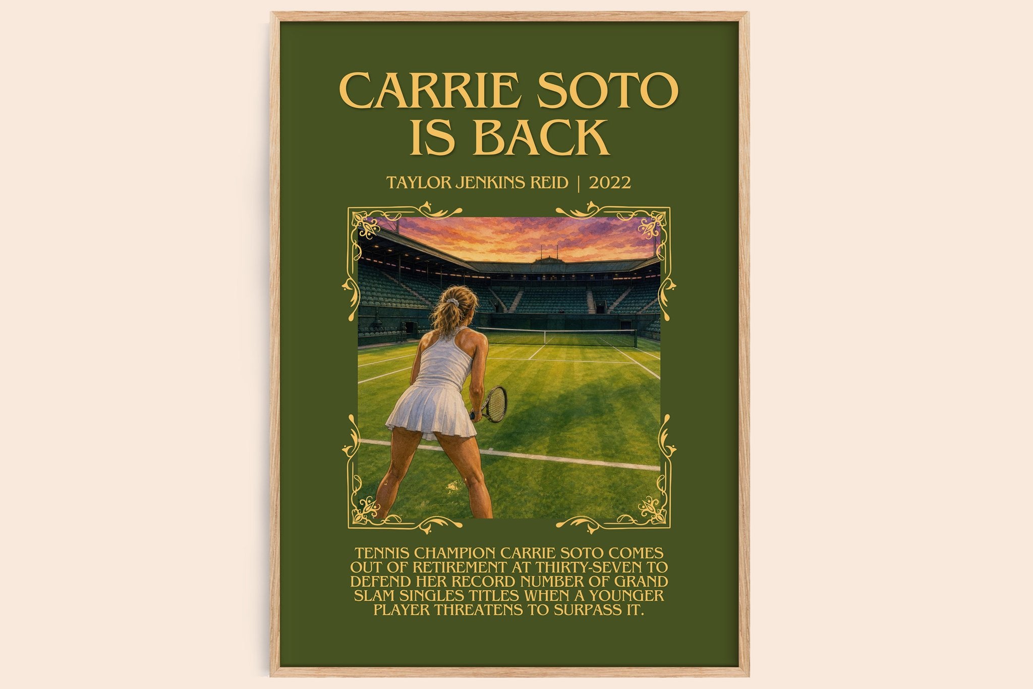 Carrie Soto Is Back Minimalist Book Poster by Taylor Jenkins Reid