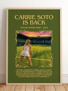 Carrie Soto Is Back Minimalist Book Poster by Taylor Jenkins Reid – image 2