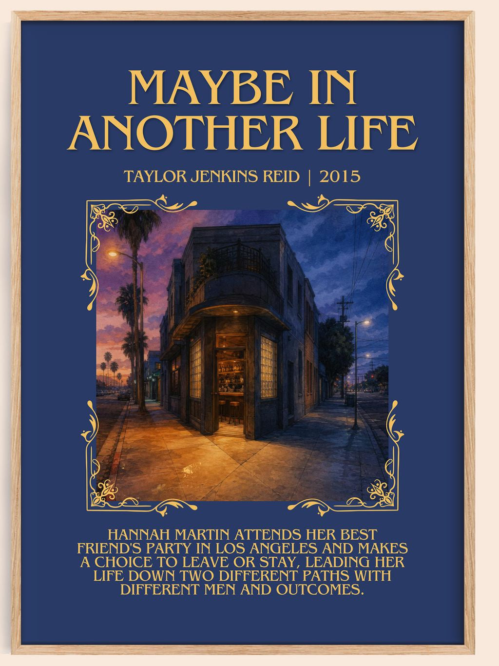 Maybe in Another Life Minimalist Book Poster by Taylor Jenkins Reid – book poster
