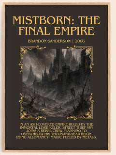 Mistborn: The Final Empire Minimalist Book Poster by Brandon Sanderson – image 1