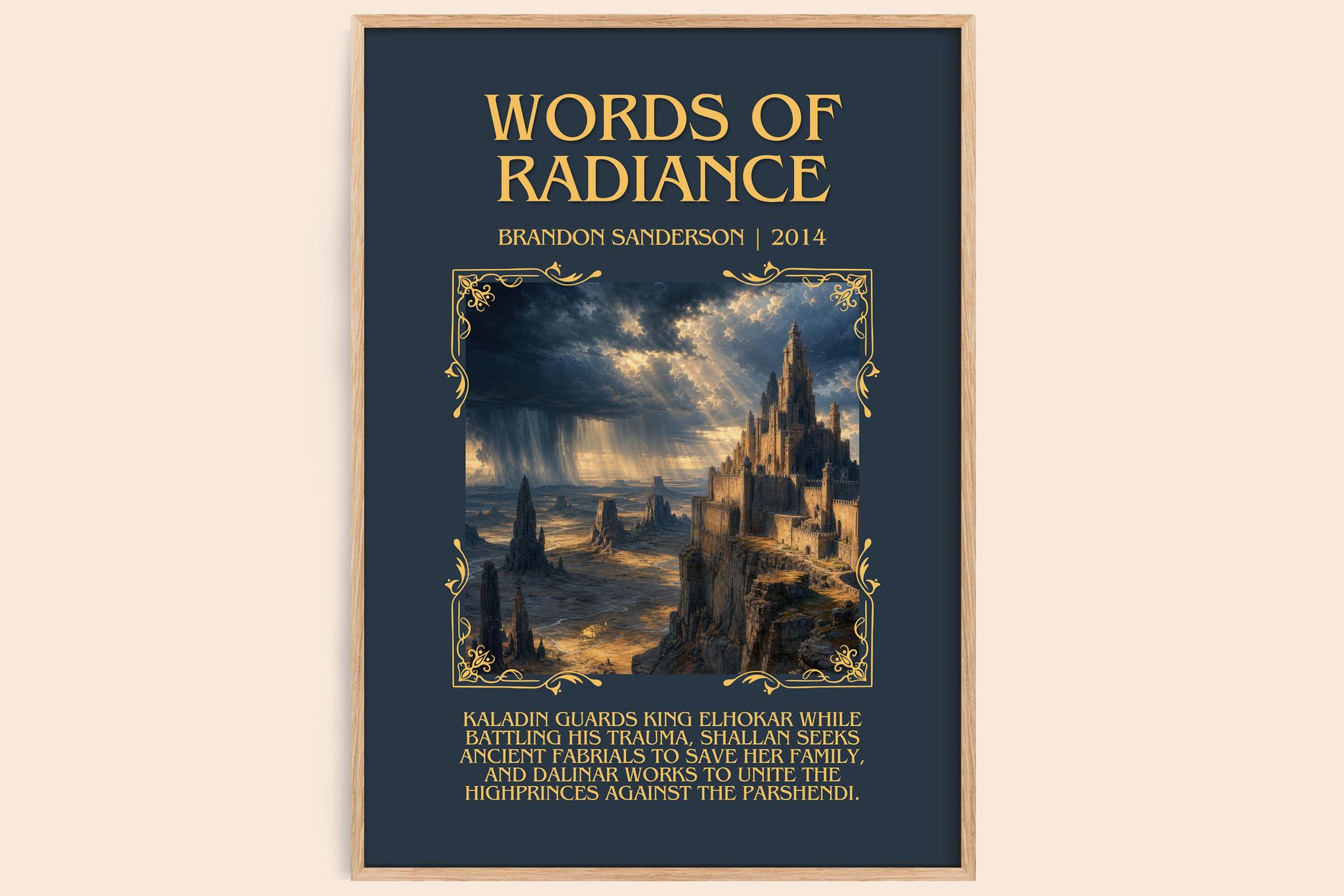 Words of Radiance Minimalist Book Poster by Brandon Sanderson