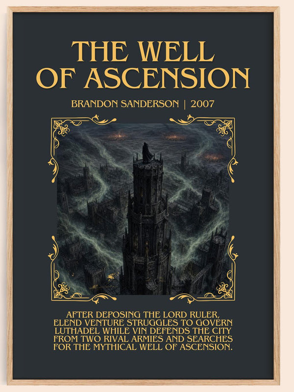 The Well of Ascension Minimalist Book Poster by Brandon Sanderson – book poster